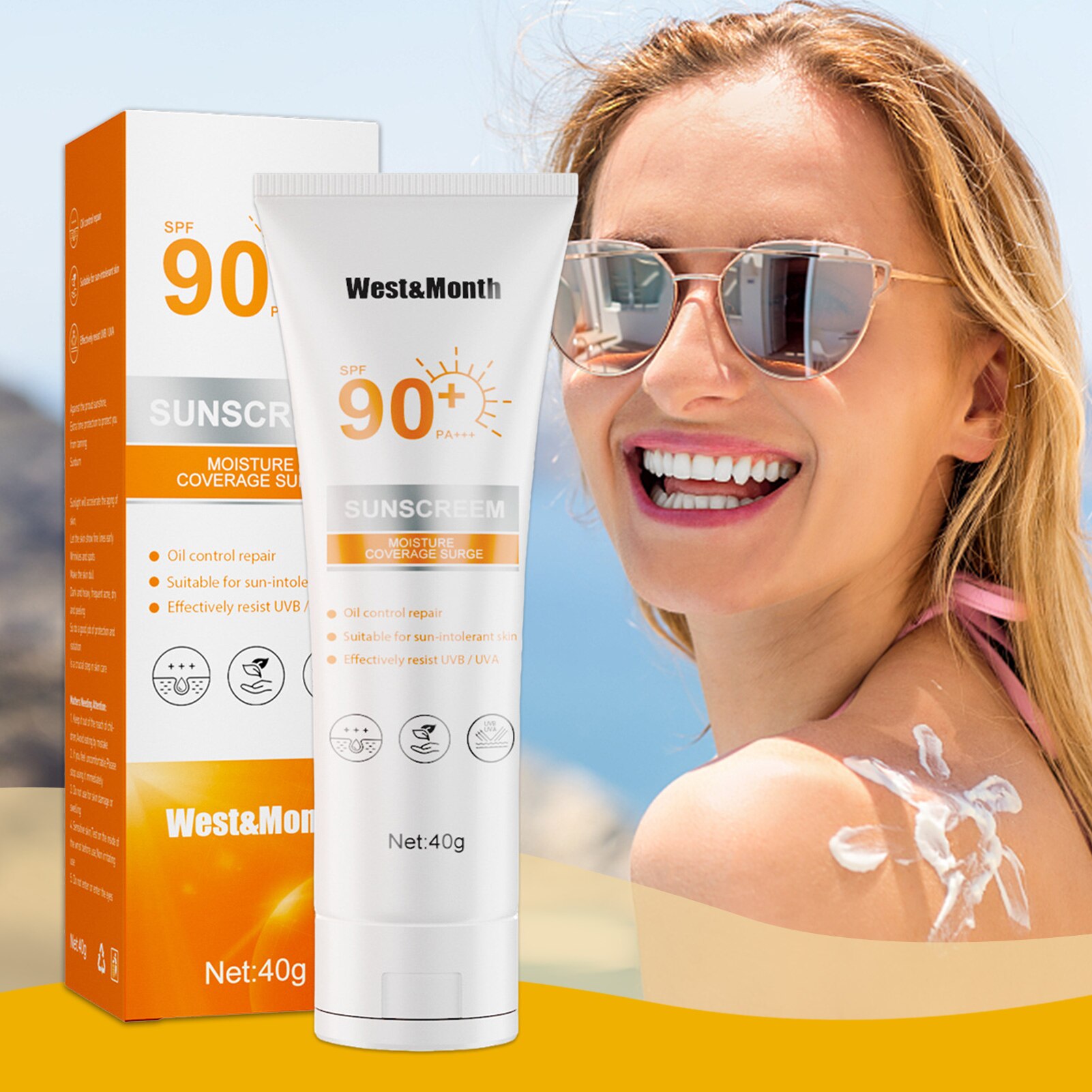 Romax West Month Sunscreen For Face And Body Waterproof Sun Cream