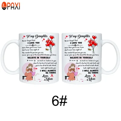 PAXI 11oz Mother and Daughter Mug with Large Capacity Ceramic Coffee Cup Mom Gift from Daughter Birthday Mothers Day