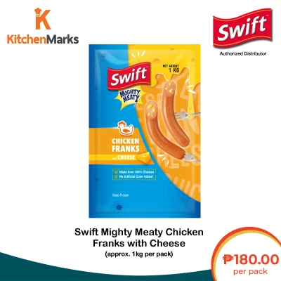 Swift Mighty Meaty Chicken Franks With Cheese 1KG