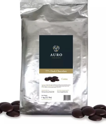 Auro 77% Dark Chocolate Coins- 1 Kilo