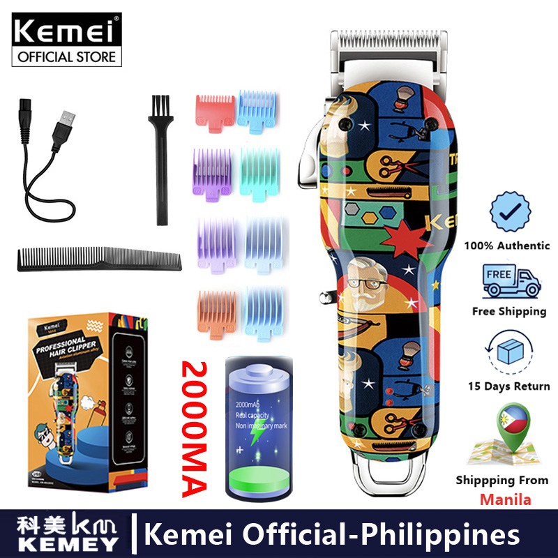 Kemei Cordless Km Max Cord Km Max Professional Barber Fade Hair Cutting Machine Electric