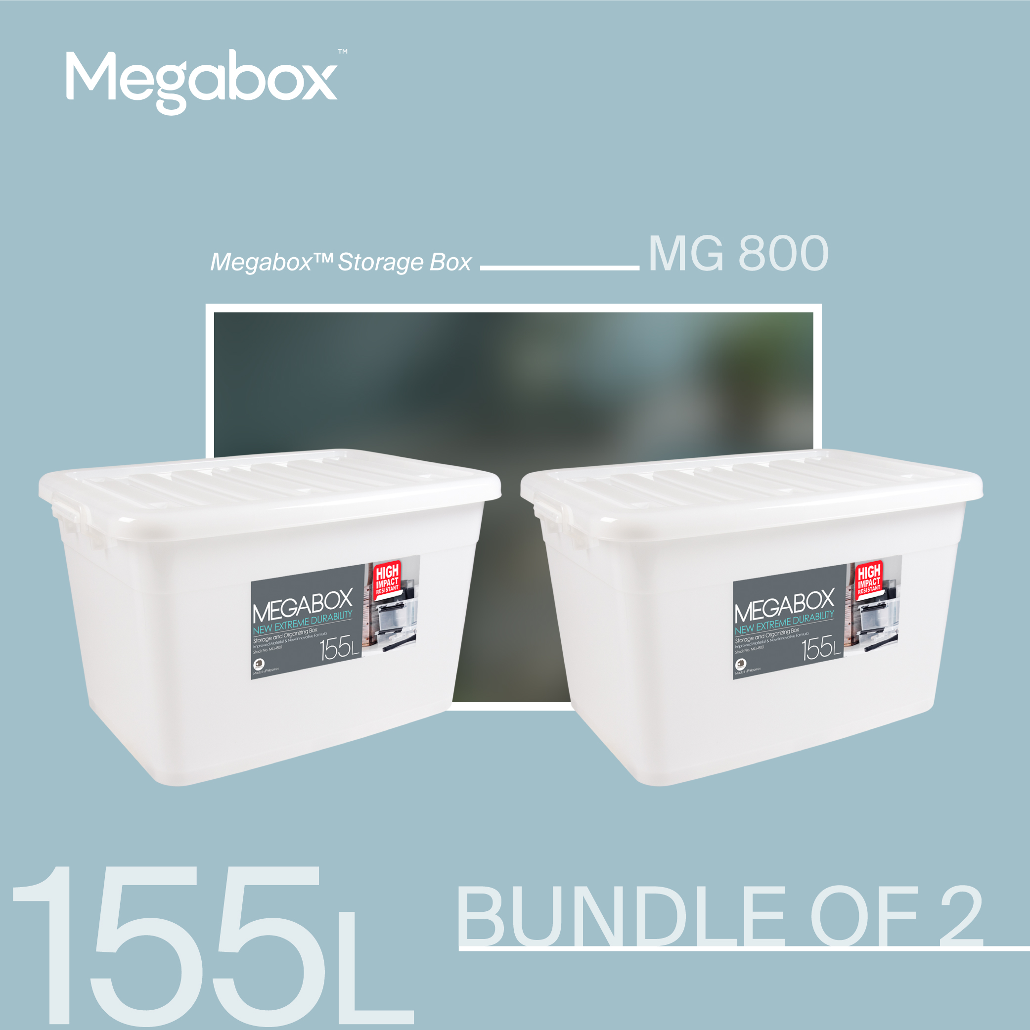 Megabox MG800 155L Storage Box (Bundle of 2) Lazada PH