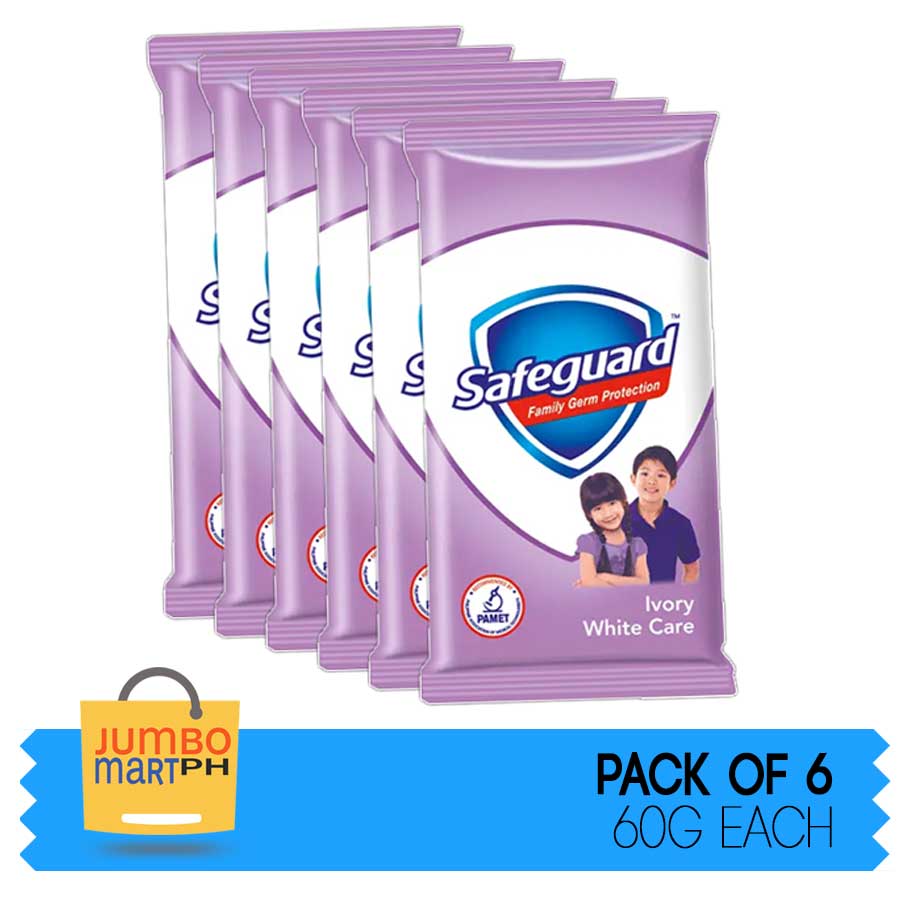 SAFEGUARD IVORY WHITE CARE BATH SOAP 60G / SET OF 6 Lazada PH