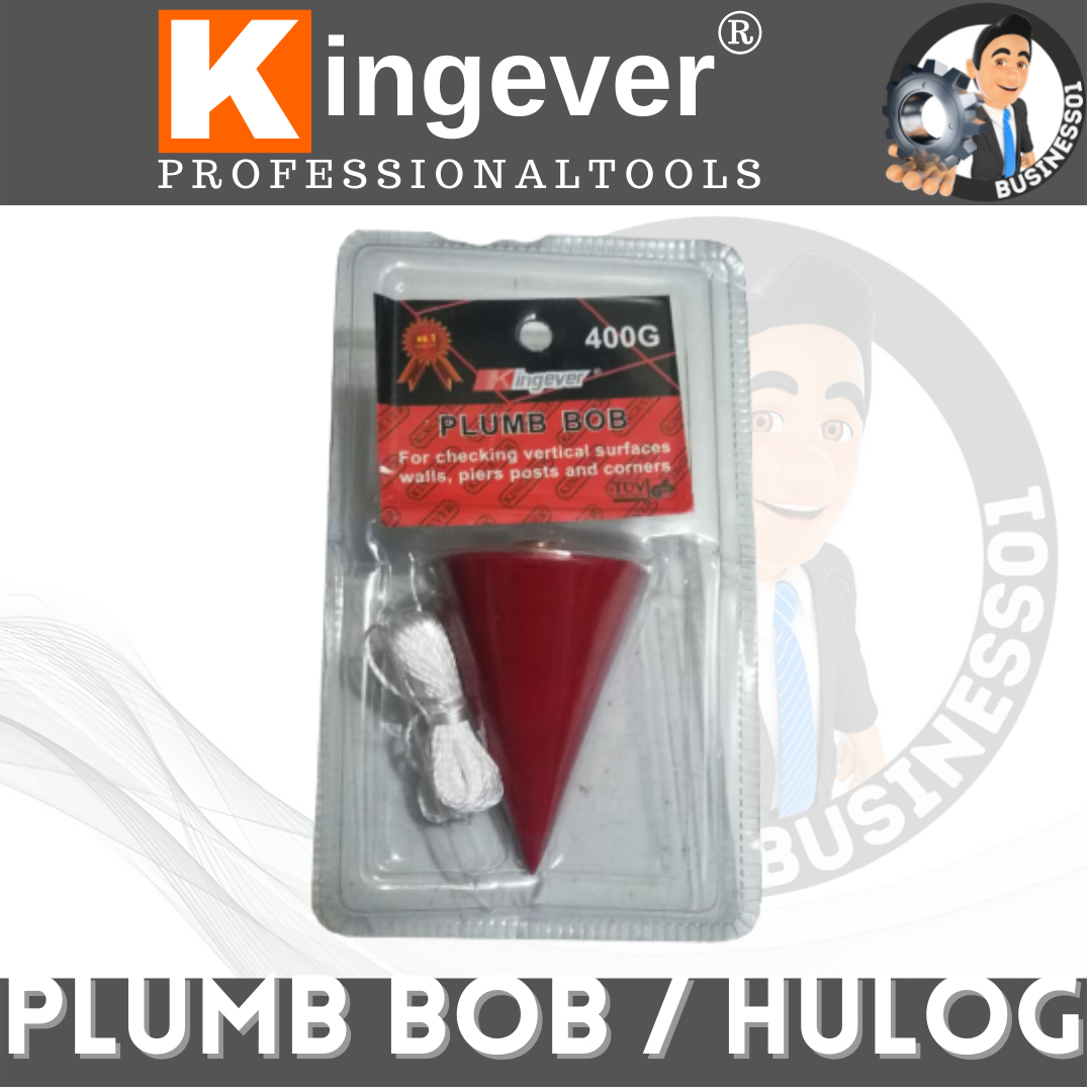 Business01 Plumb Bob 400G Hulog Red Comes With Nylon String Carpenters  Tools Used To Establish Vertical Reference