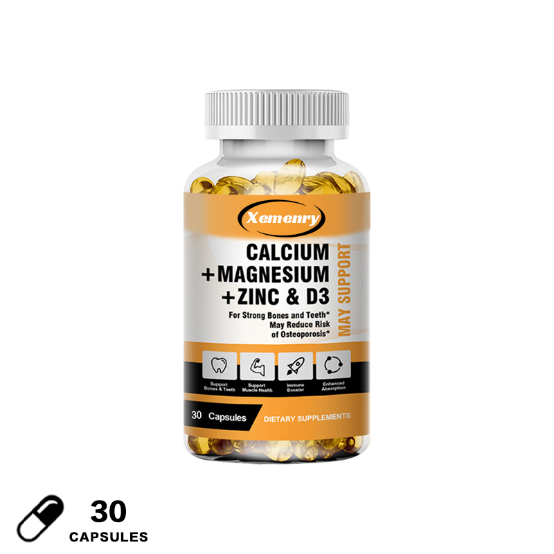 Calcium + Magnesium + Zinc at Vitamin D3 Capsules para sa Malakas na ...