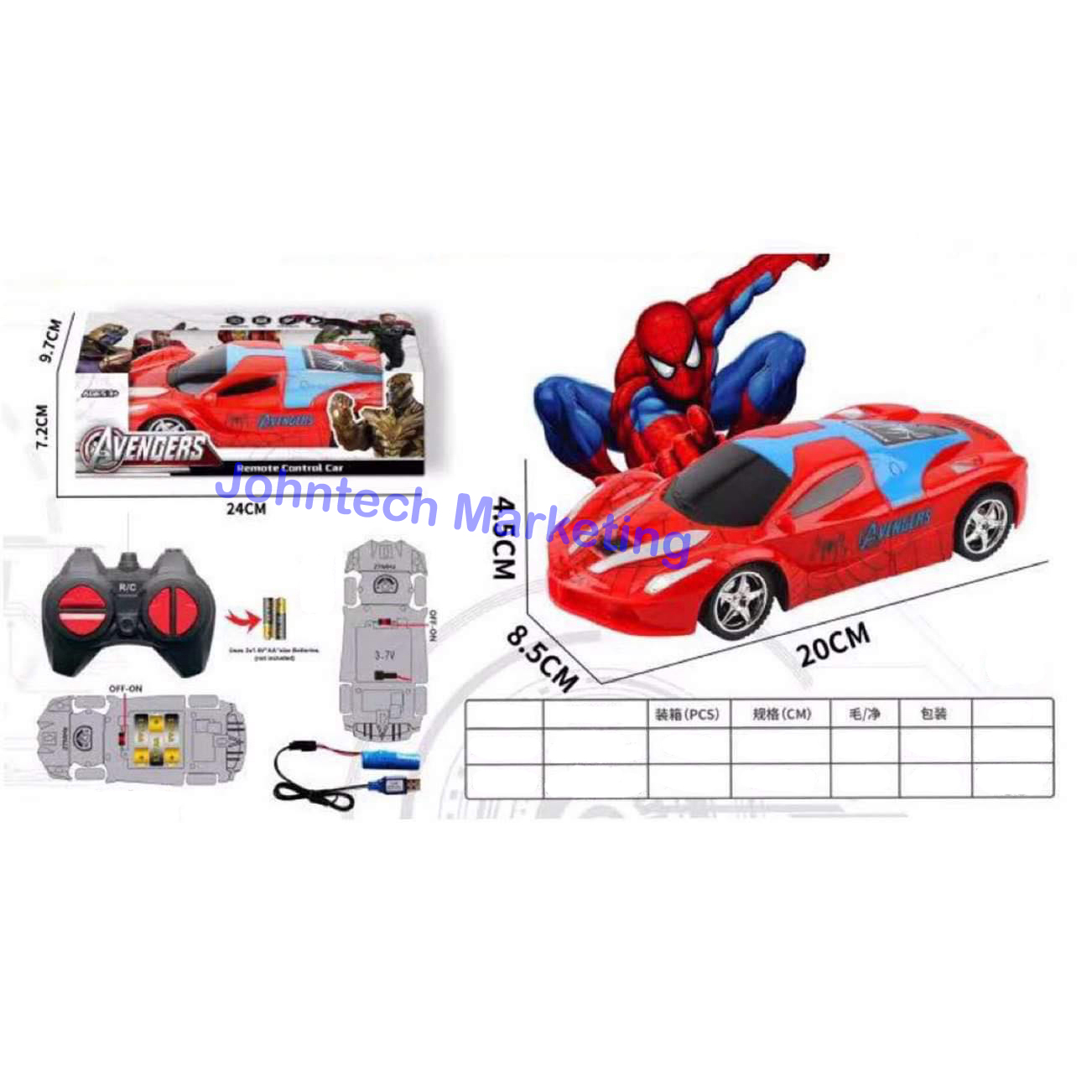 JTM Avengers Endgame Electronic RC Cars Remote Control Sports Cars 27MHz Wireless Radio