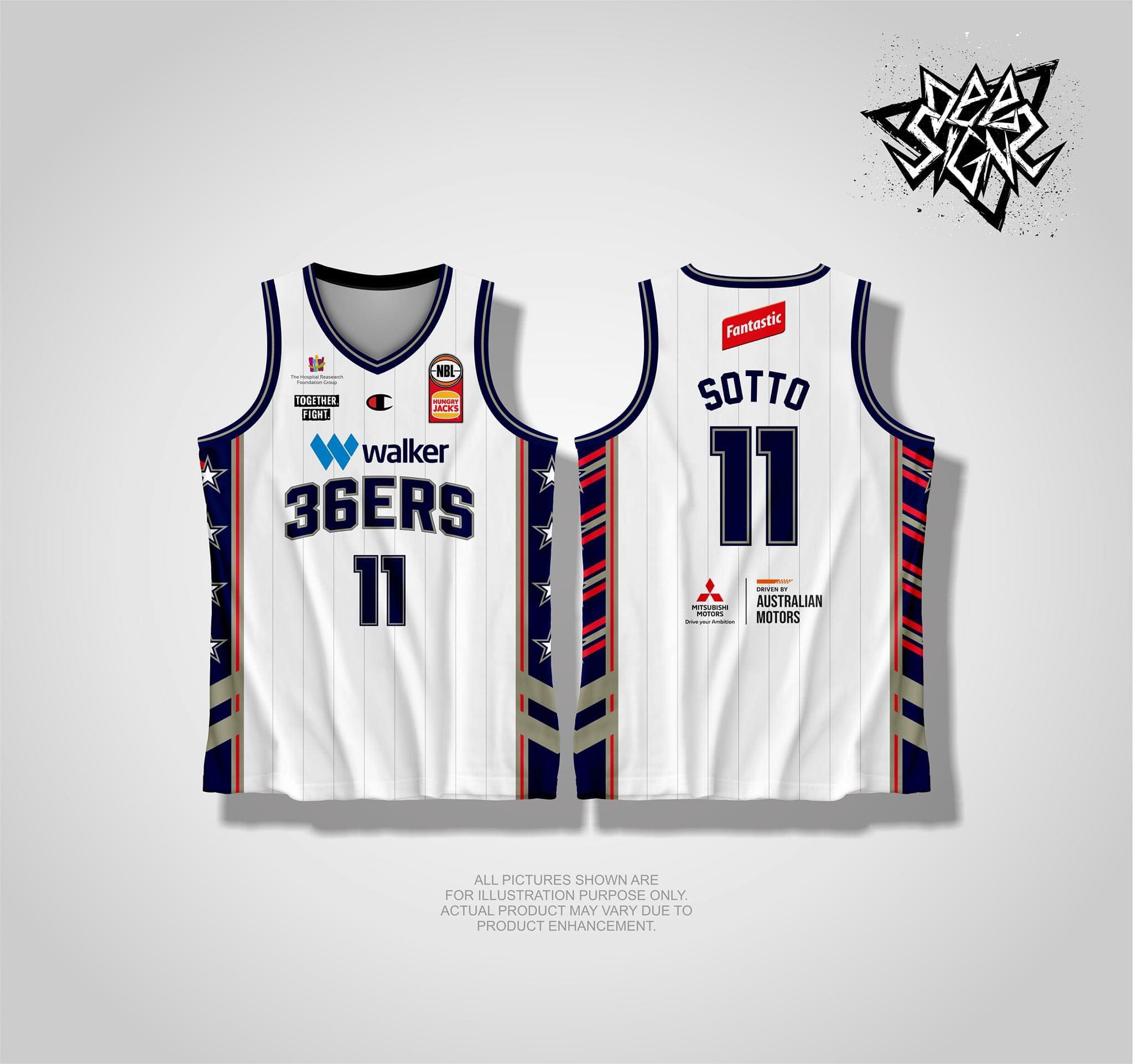 KAI SOTTO ADELAIDE 36ERS FULL SUBLIMATED JERSEY