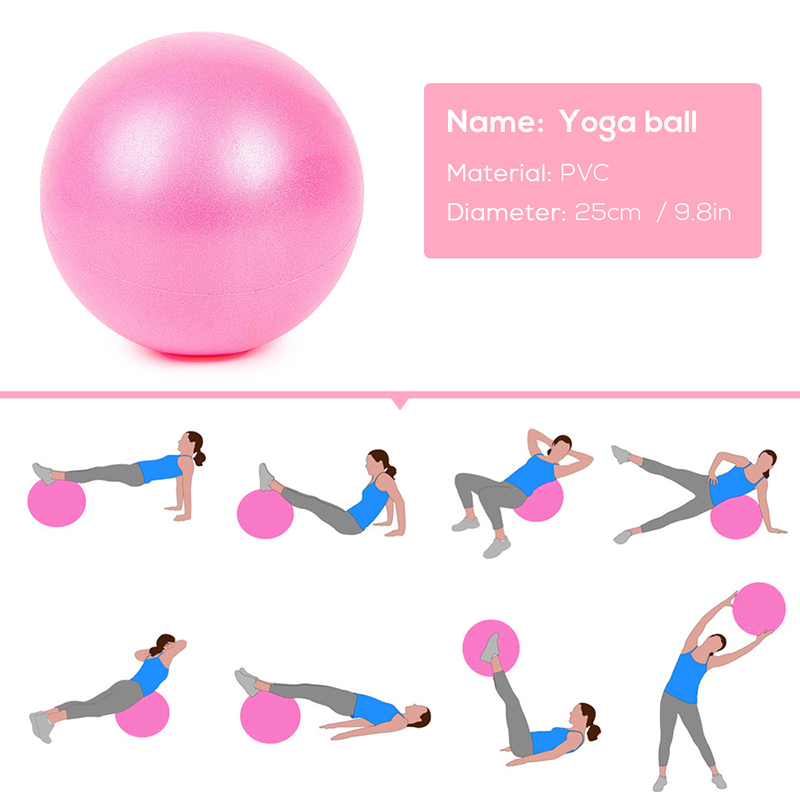 geshiglobal explosion-proof ispessimento fitness mini palla da yoga pilates fitball per bambini donne 