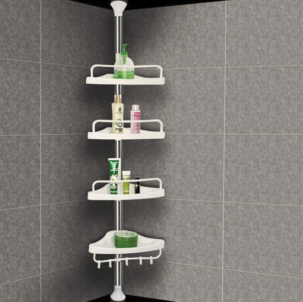 UG1 Multi Corner Bathroom Shelf Space Saver Stainless Steel Pipe 4