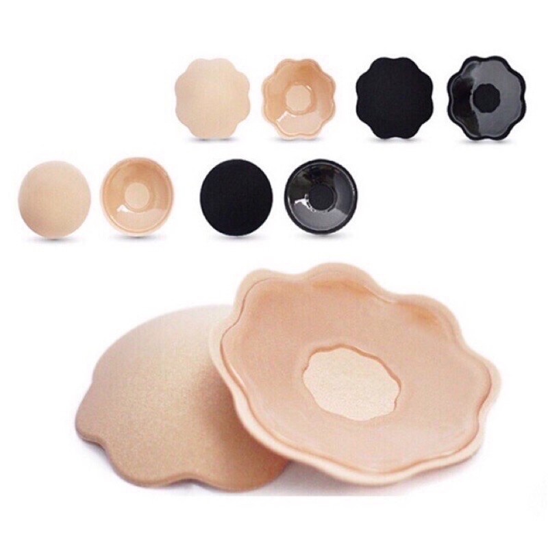 JF Breathable Silicone Invisible Nipples Gather Solid Color