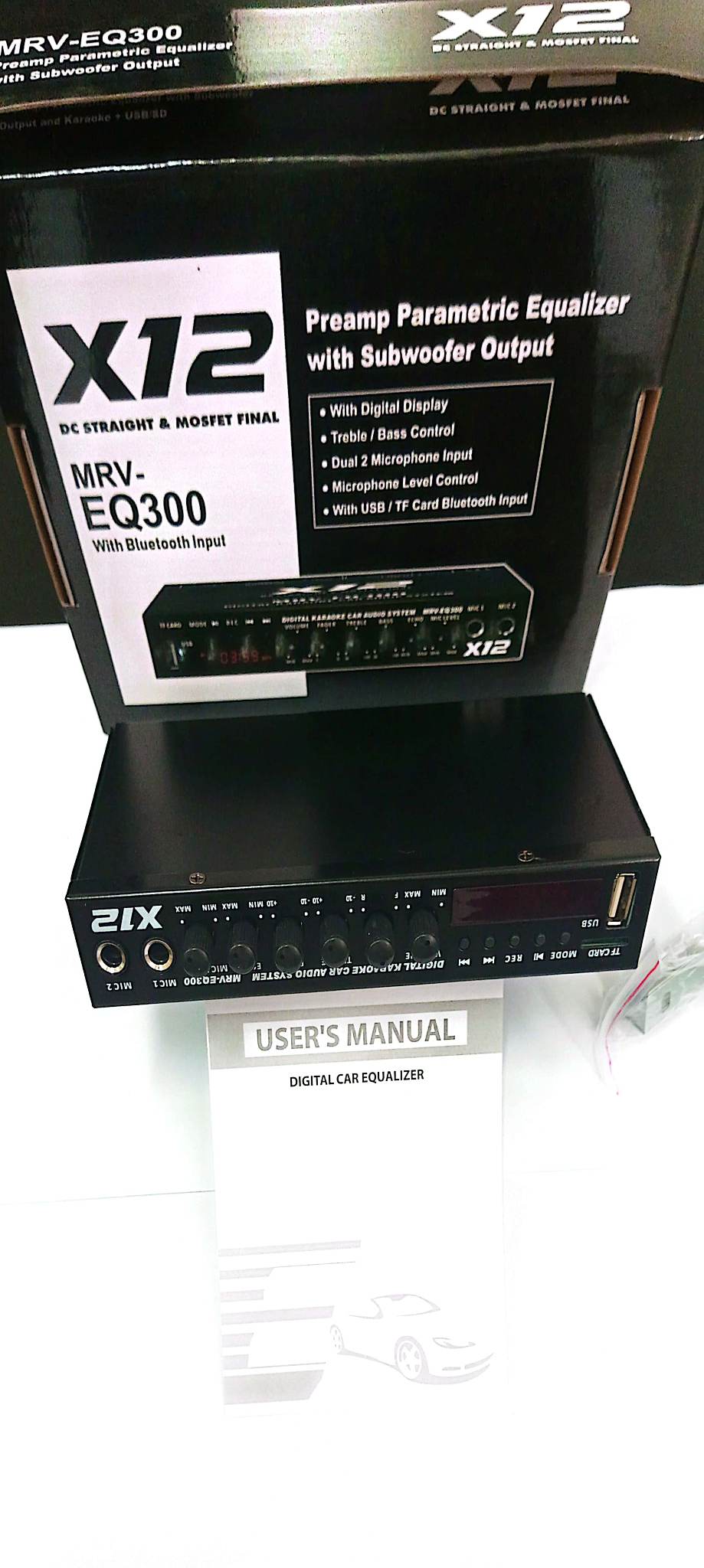 X12 MRVEQ300 Digital Karaoke Car Audio System, Preamp Parametric