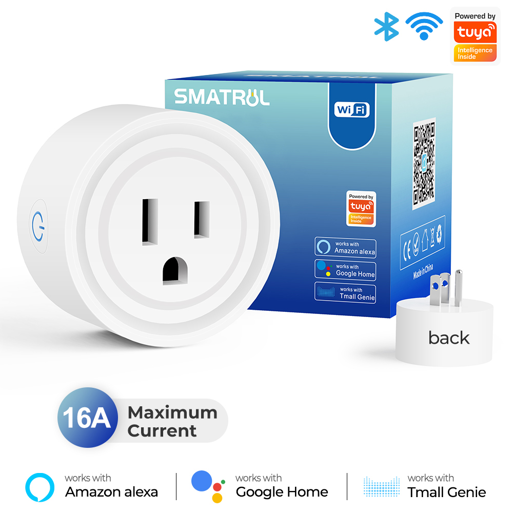 Tuya 16a Smart Wall Outlet Combo, Smart Wifi Light Switch, Smart Li