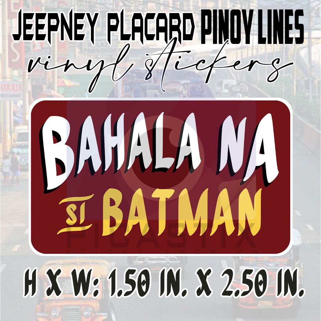 ★Jeepney Signs (Pinoy Lines) Vinyl StickersWater Proof (1.5in x 2.5in