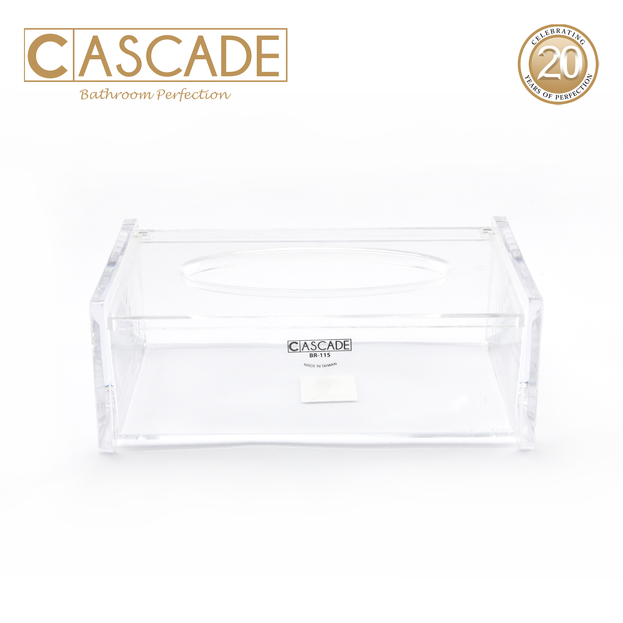 Cascade Tissue Box L 23.2 cm x W 13.5 cm x H 8.6 cm Made with High