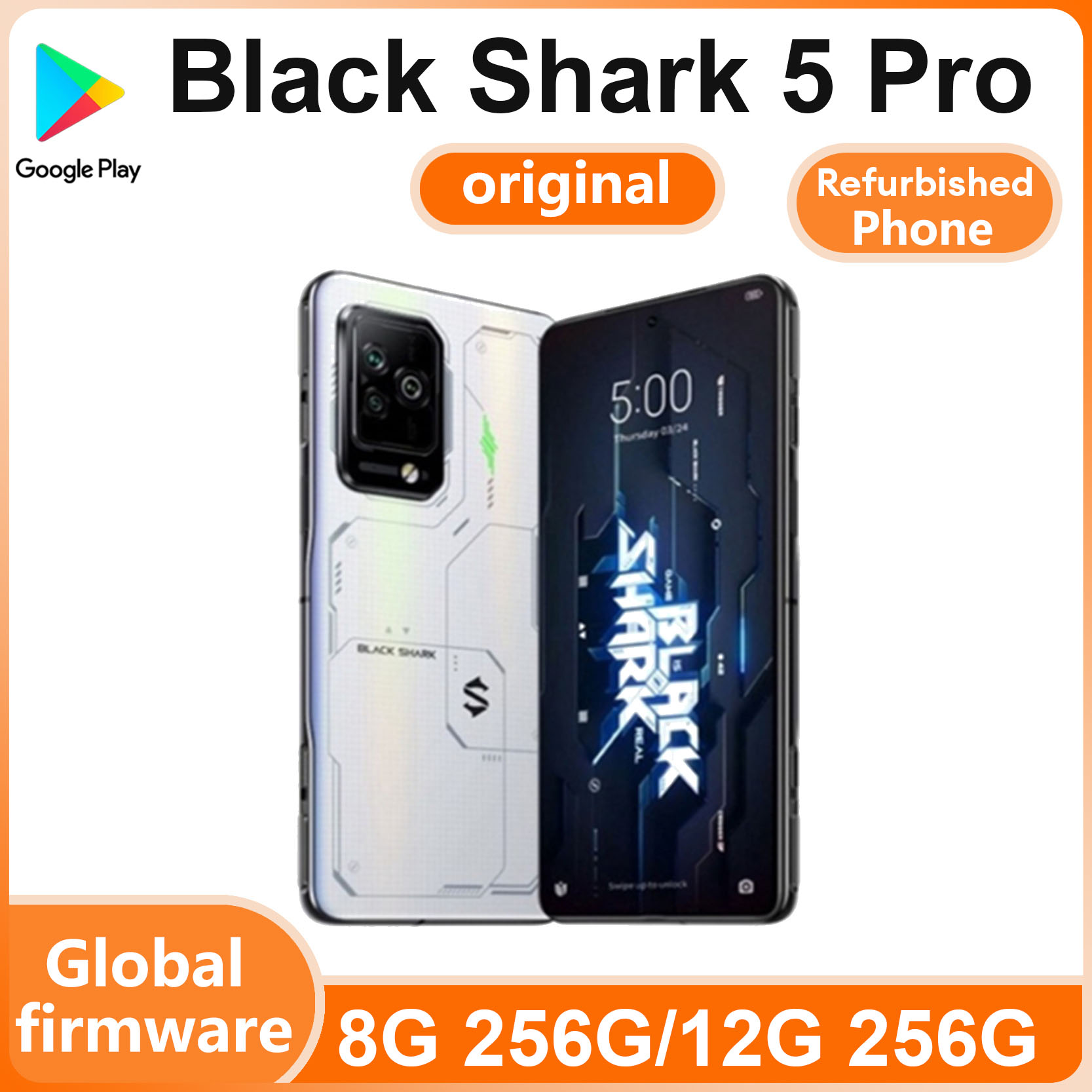 スマートフォン本体 Black shark 5 pro 12/256gb global Rom Black Shark 5 Pro 256GB 12GB グローバル版 Black shark 5 pro 12