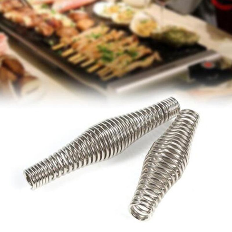 MUXI Outdoor BBQ Pit Grill Stainless Steel Handle Springs Furnace Stove Camping Tools