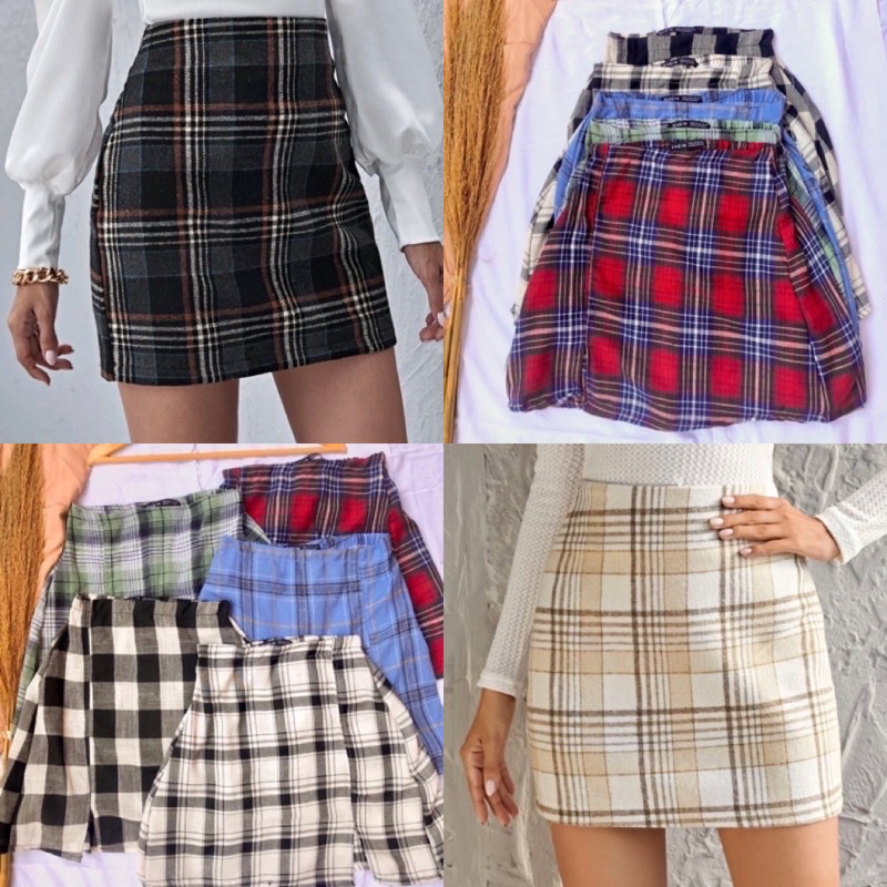 PRANELLA Plaid Skirt Mini Skirt | Lazada PH