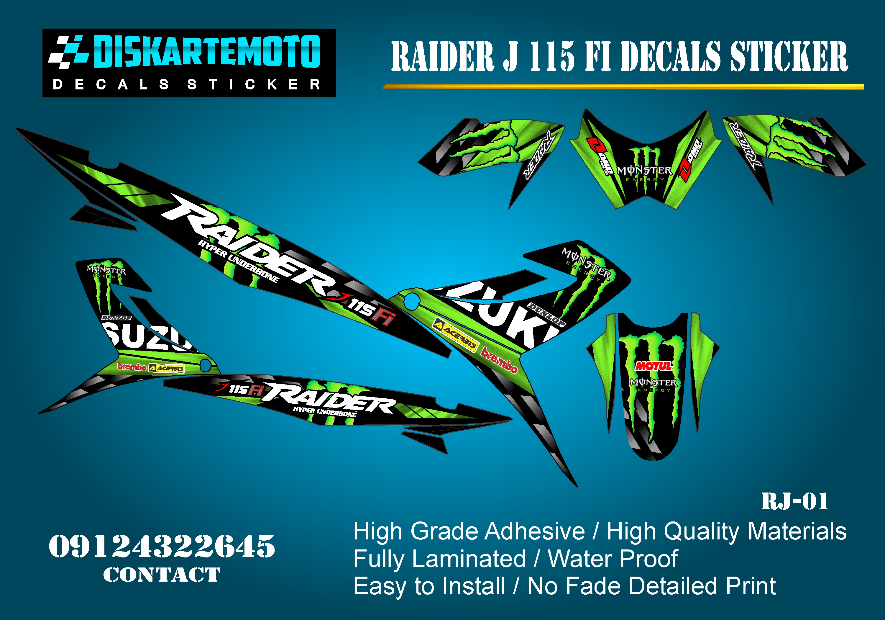 Raider J Fi Decals Sticker Decals Lazada Ph