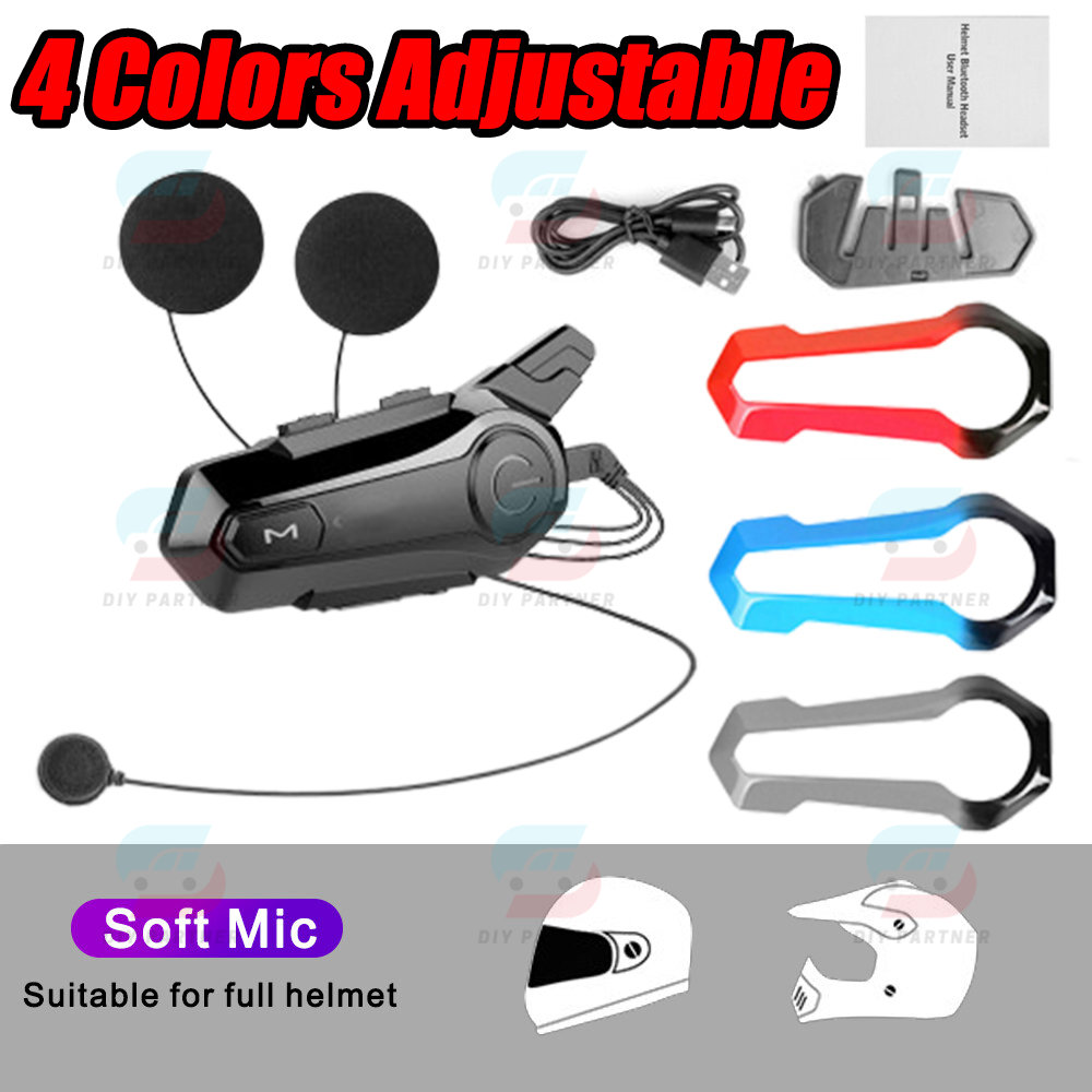 Motorcycle Helmet Walkie talkie Bluetooth Headset To Send 2 To 2