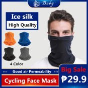 Cycling Face Mask Ice Silk Anti-dust Face Cover With Activated Carbon Filter Breathable Bicycle Cycling Sports Scarf big sale Mask mask black blue gray orange high elasticity high quality fabric windproof and sunscreen