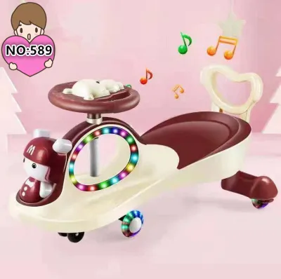 Children's twisted car for kids with music boys and girls rocking car mute roller scooter for girl