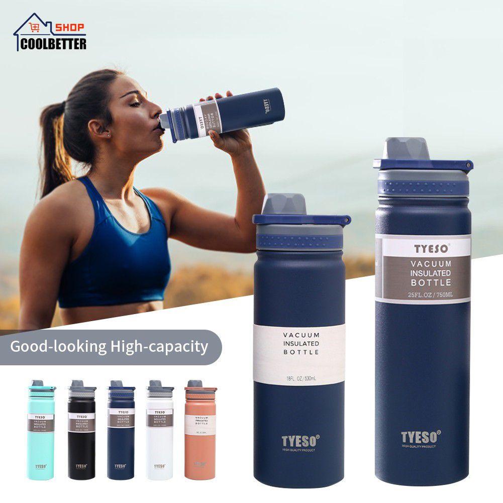 530/750ML Tyeso Thermos Bottle Stainless Steel Vacuum Flask Insulated Water  Bottle Travel Cup For children Coffee Mug Termica