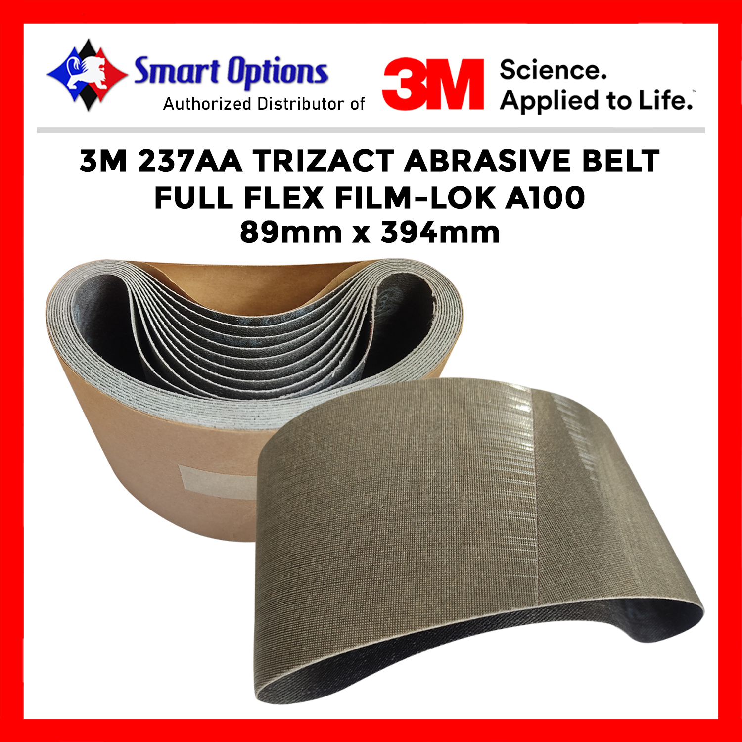 3M Trizact Sanding Belt A100 237AA 89mm x 394mm Lazada PH