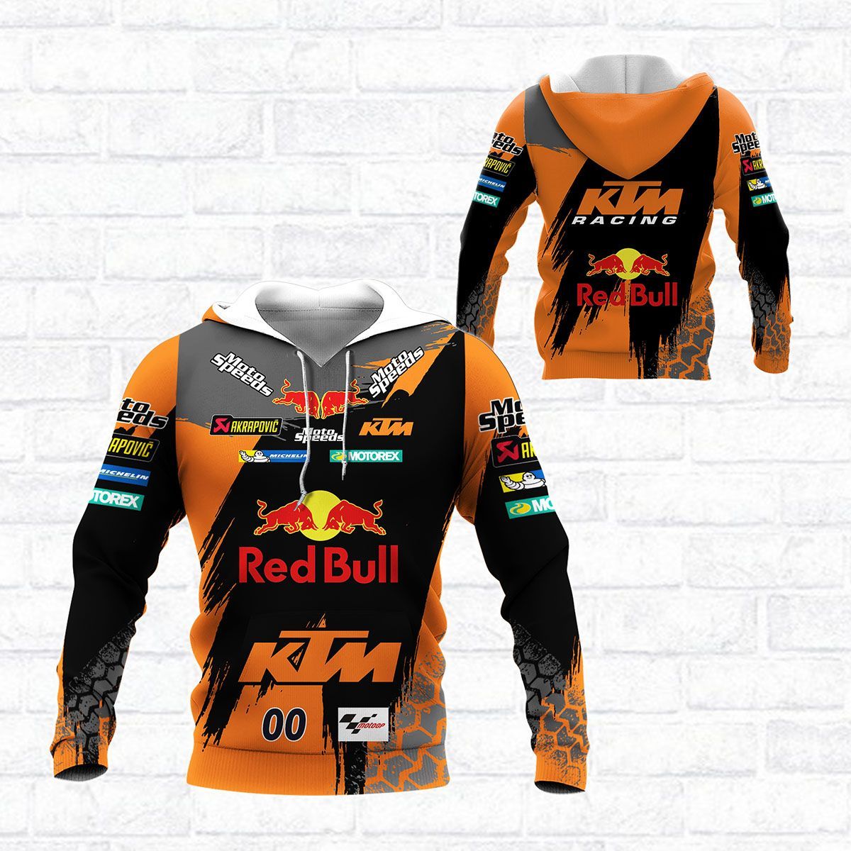 Hoodie Casual Red Bull KTM Logo 