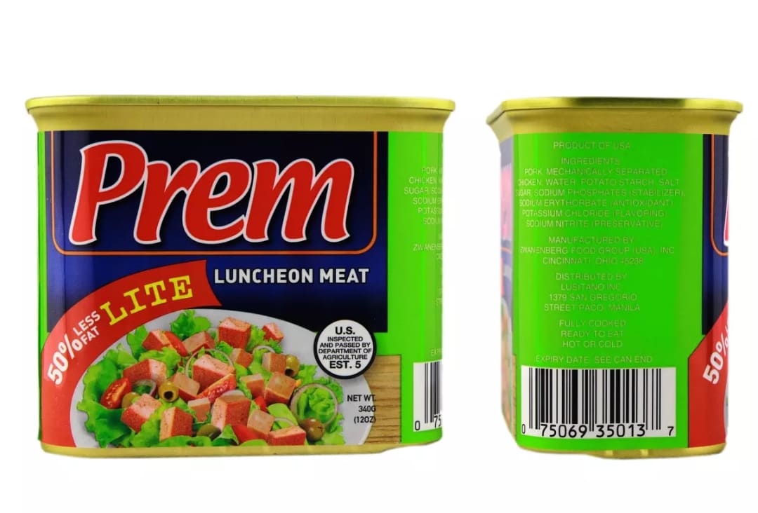 Prem Luncheon Meat (Expiration date is on 2024) Original, Lite and Less