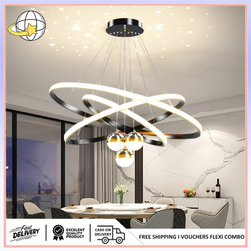 Modern Led Ceiling Light Creative Star Shaped Hanging Lights Crystal