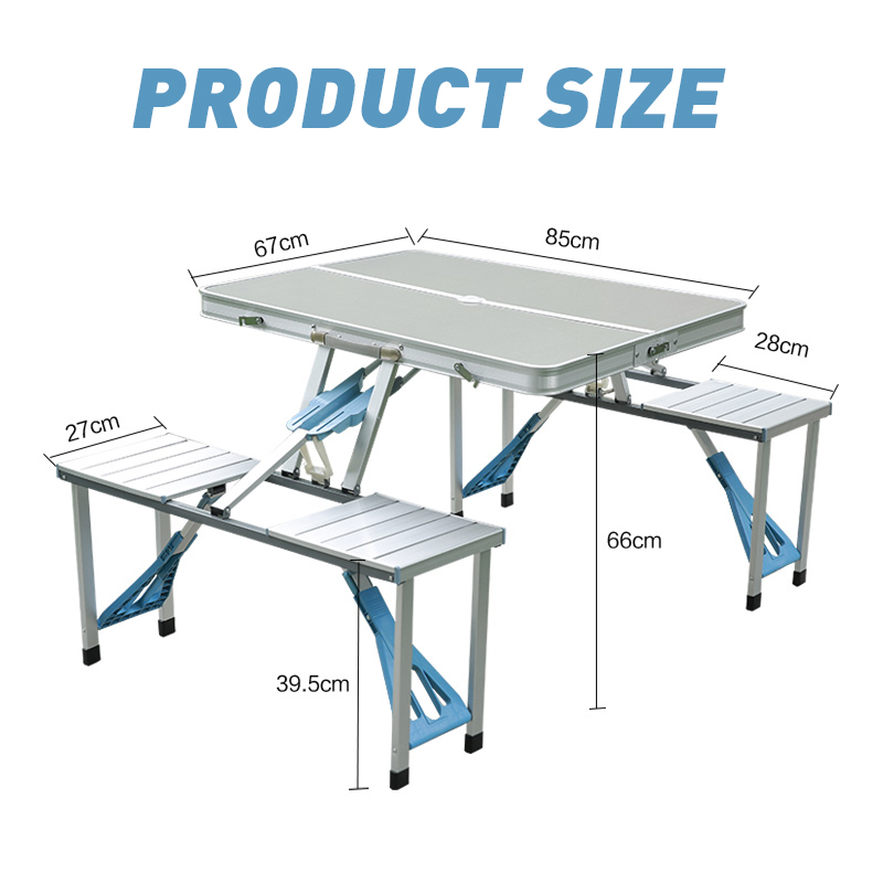 FOLDABLE PICNIC TABLE Portable table Outdoor folding table and chairs