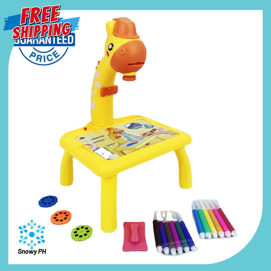 Snowy Painting Giraffe Projector Toy Baby Learning Desk With Smart ...