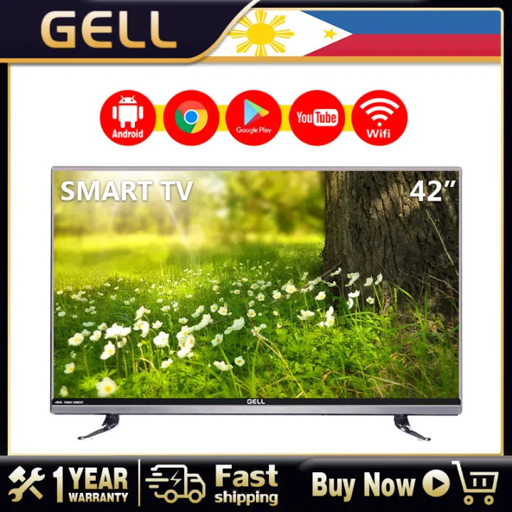 Gell Smart Tv Flat Screen 42 Inch Tv On Sale Fhd Tv Appliances Android Youtube Multiport Hdmi Av Vga Usb Smart Tv 42a Lazada Ph
