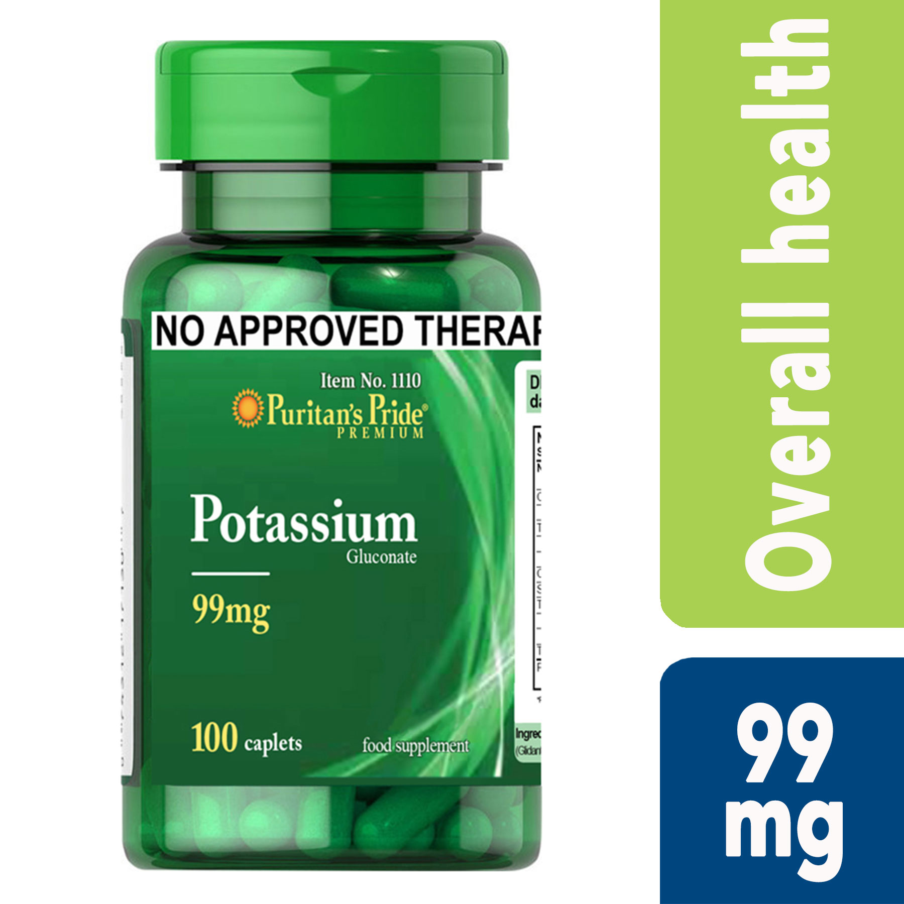 Puritan's Pride Potassium 99mg x 100 caplets