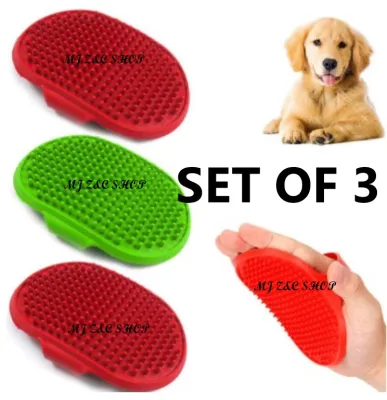 ( SET OF 3 ) Dog Bath Brush Bath Miracle Baby Sponge Tools Dog Brush Pet Supplies