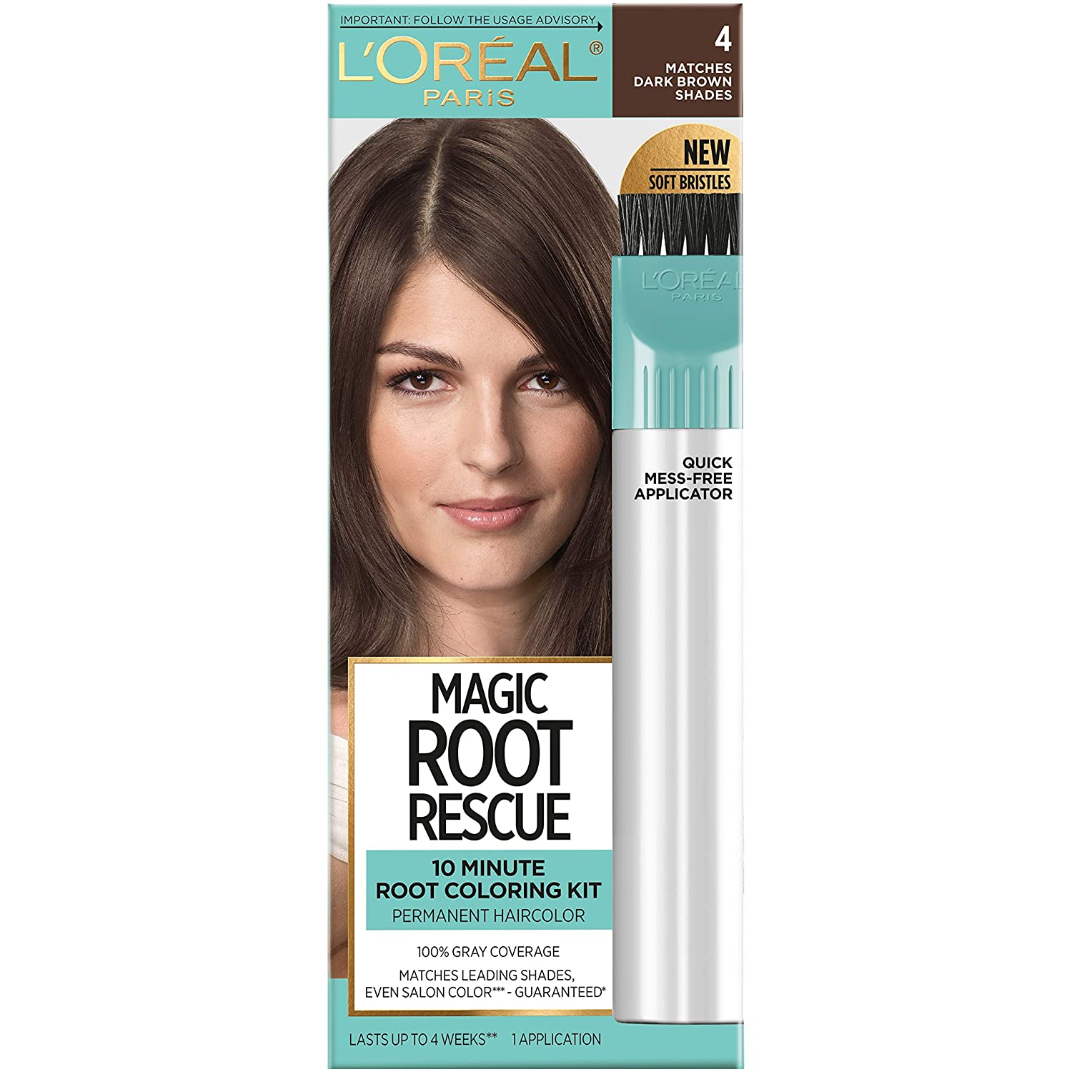 L'Oreal Paris Magic Root Rescue 10 Minute Root Hair Coloring Kit, Permanent Hair  Color with Quick Precision Applicator, 100% Gray Coverage, 4 Dark Brown, 1  kit | Lazada PH
