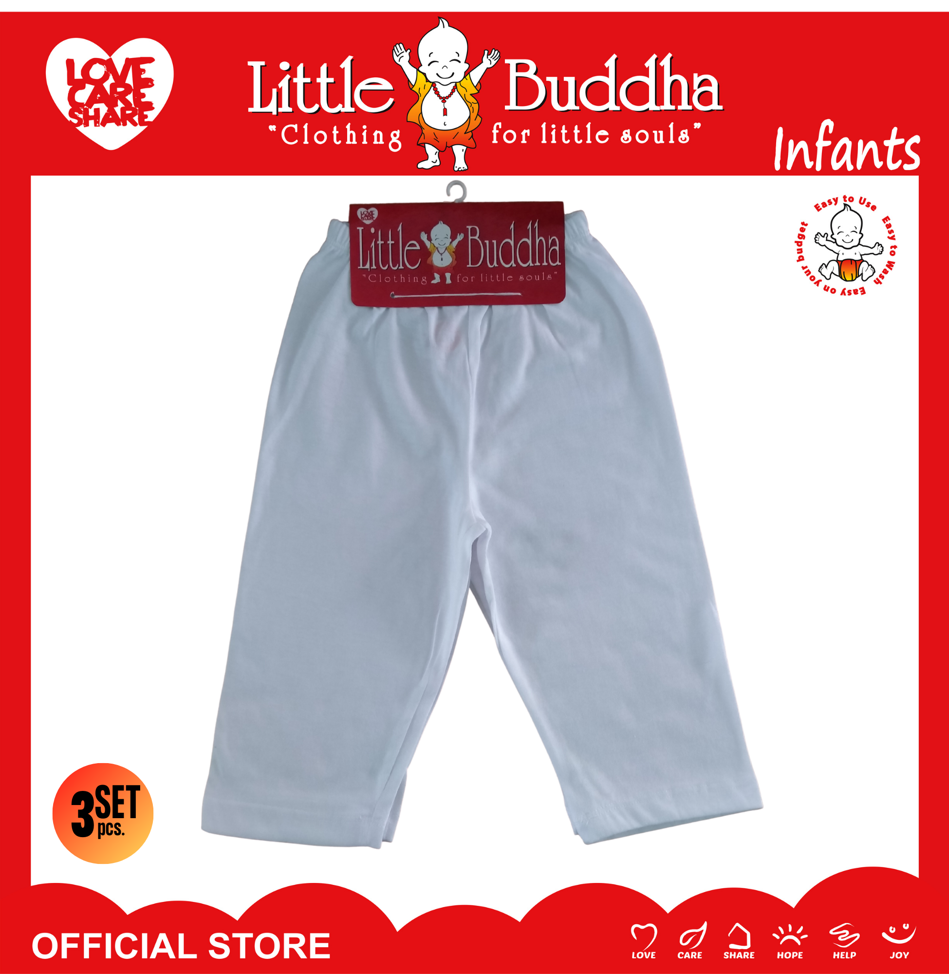 3in1 Baby Pajama White (Little Buddha) Lazada PH