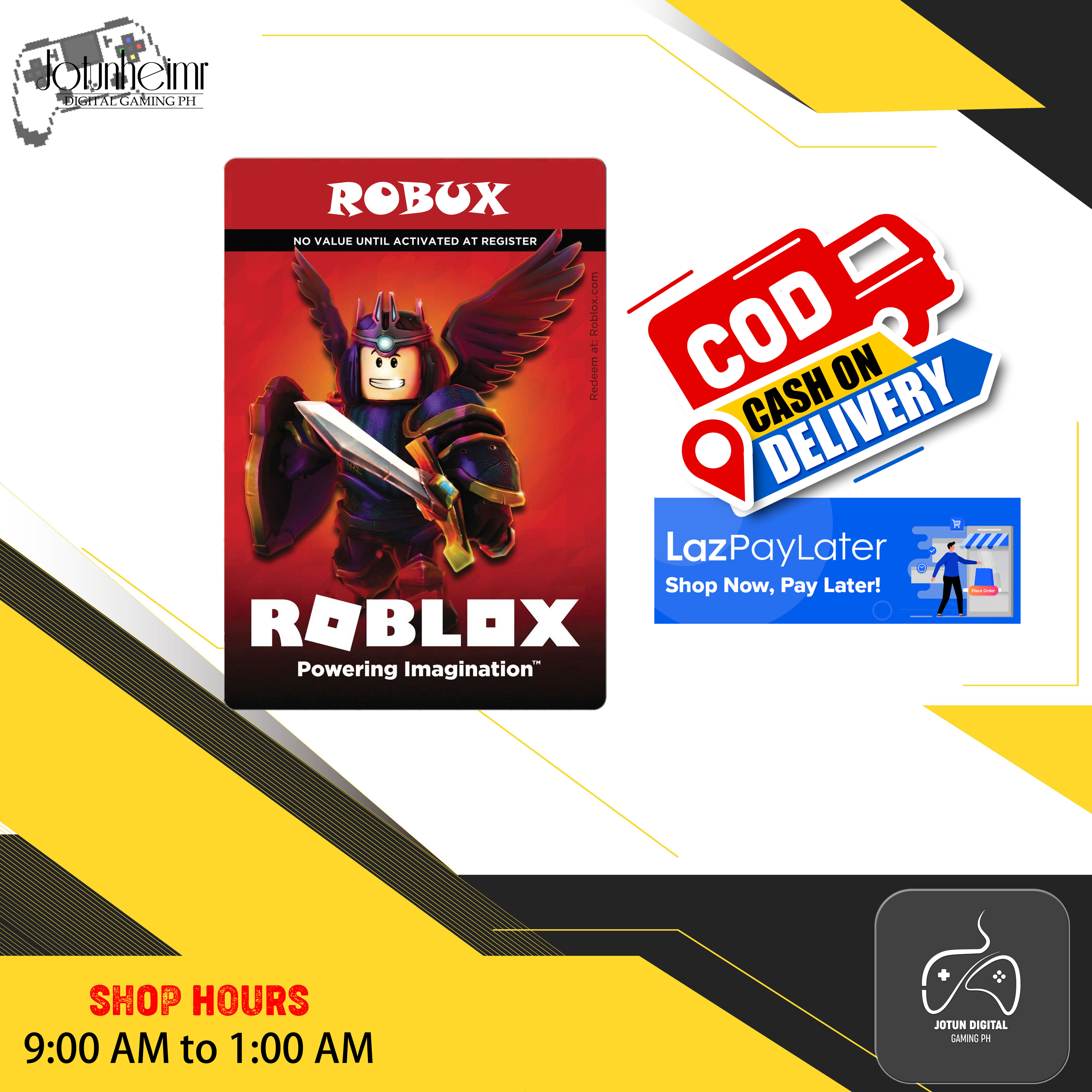 Cash On Delivery (Cod) - Physical Gift Card - Roblox $10 Usd (800 Robux),  $15 Usd (1200 Robux), $25 Usd (2000 Robux), $50 Usd (4500 Robux) - Premium  - Jotun Digital Gaming Ph | Lazada Ph