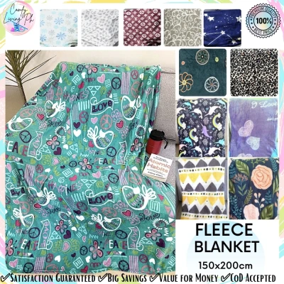 ComfyLivingPH - 1pc 150x200cm Coral Fleece Blanket Soft Woolen Bed Blanket on Sale | Lightweight, Soft and Warm Modern Microfiber Blanket Kumot | Throw Sofa Blanket Printed Designs