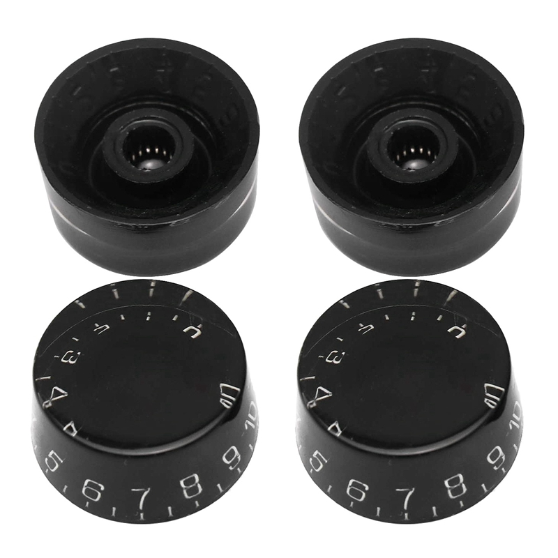 4Pcs Electric Guitar Top Hat Knobs Speed Volume Tone Control Knobs Compatible for Les Paul LP Style Guitar