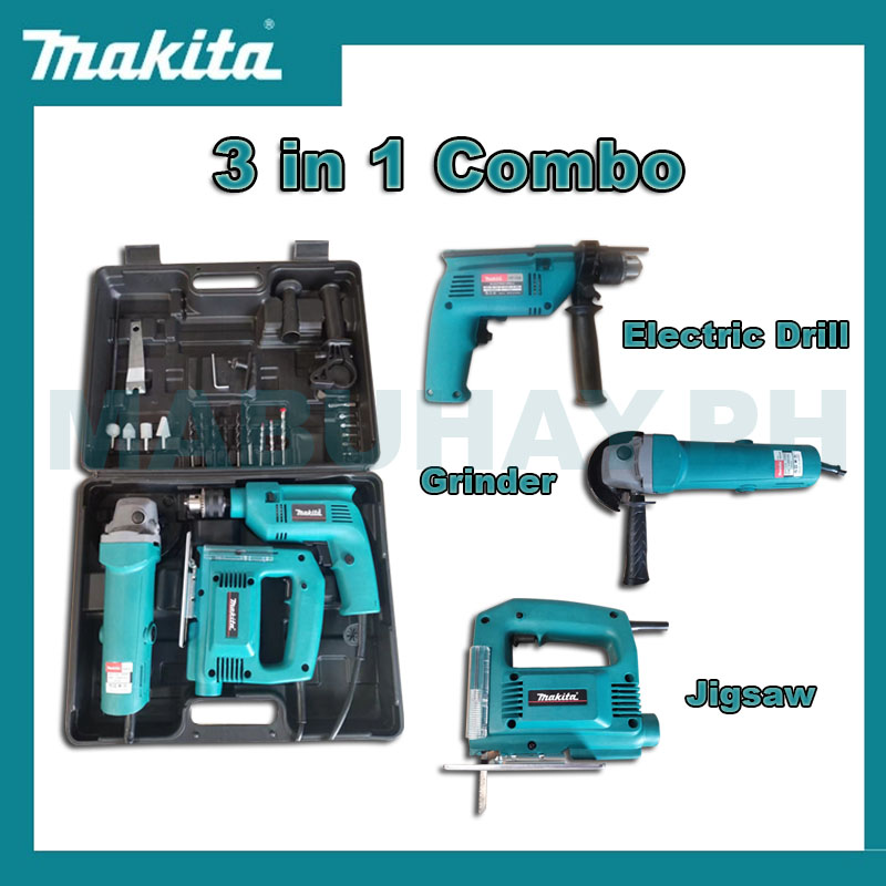 3 in 1 Angle Grinder and Impact Drill and JigSaw Set With Hardcase Lazada PH