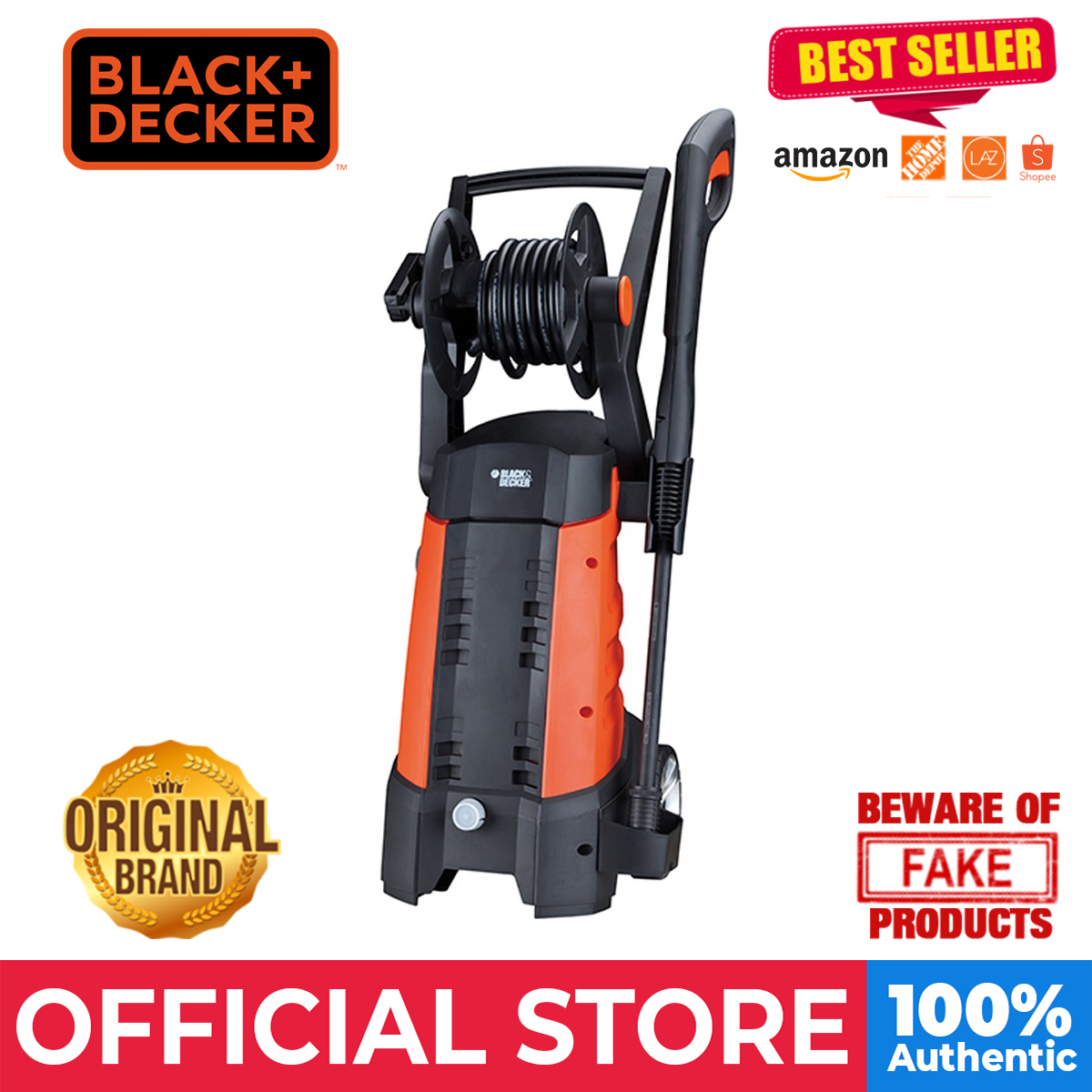 Black and Decker 1800W Compact Pressure Washer PW1800 Lazada PH