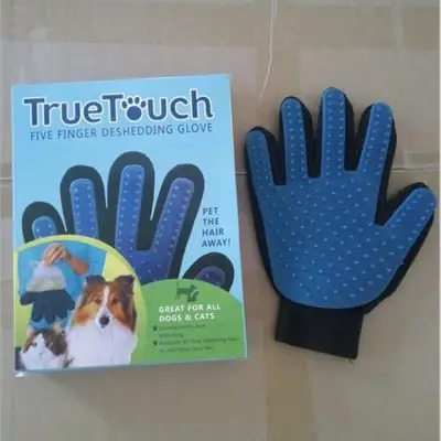 FS New True Touch Deshedding Glove for Gentle and Efficient Pet Grooming