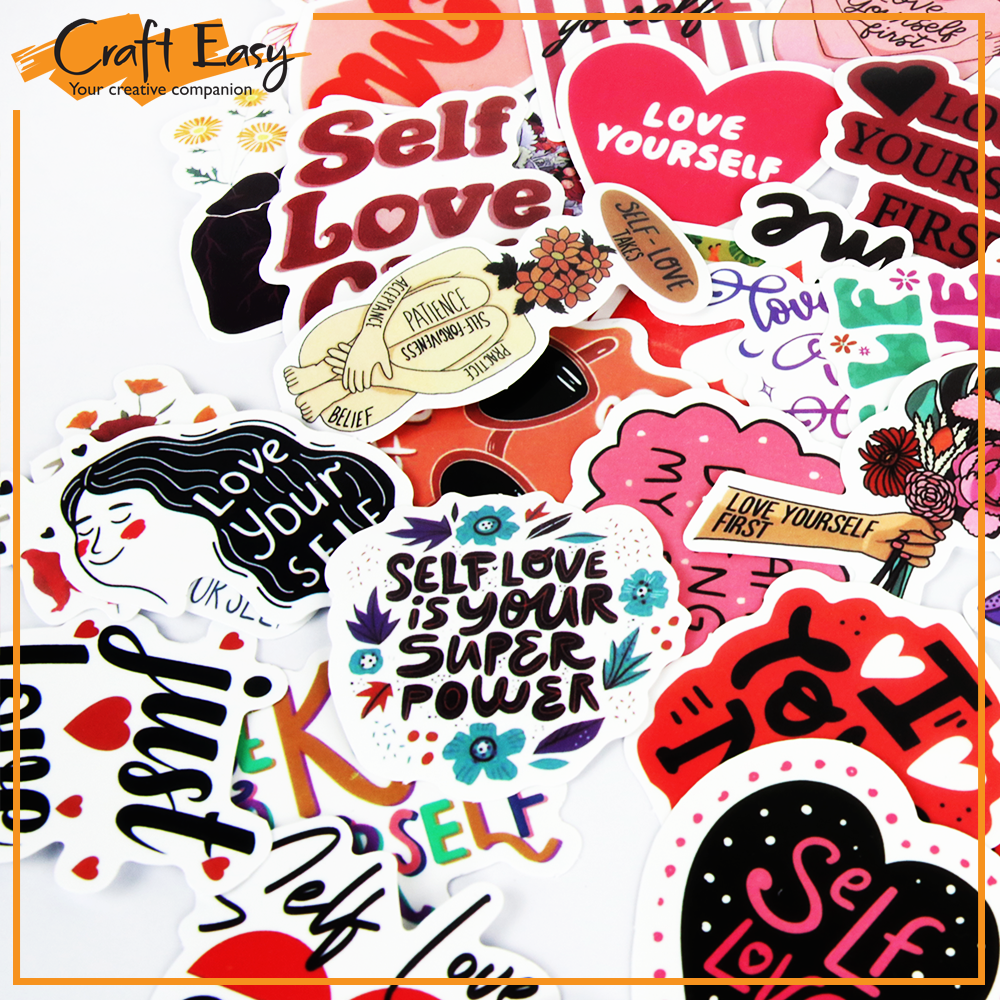 Craft Easy Stickers - Self Love Theme (Assorted - 50 pcs)