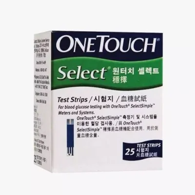 One Touch / Onetouch Select Simple Blood Glucose Test Strips 25s Free gift 25s lancets ( Expiry: 9/2022 )