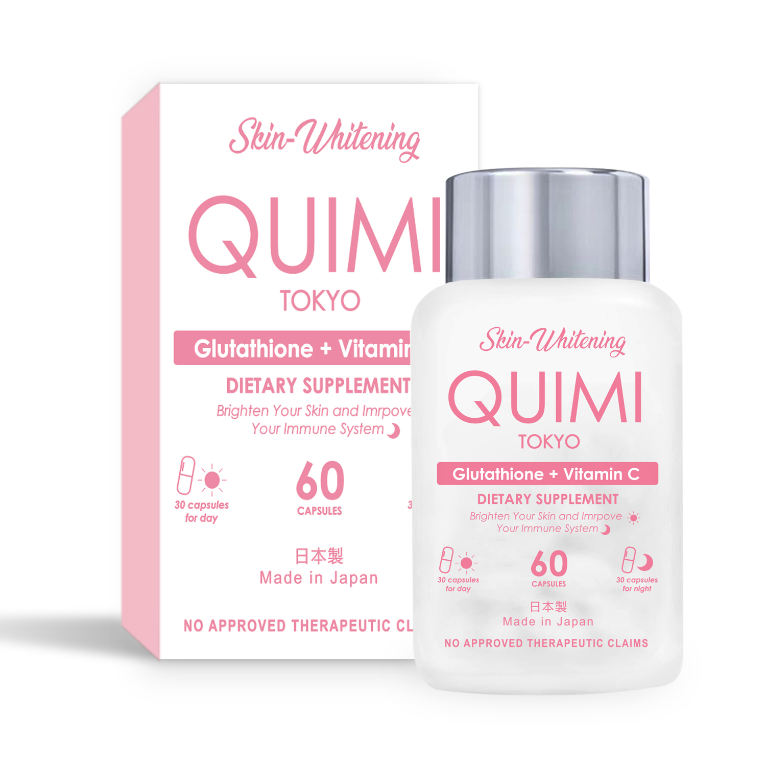 QIUMI Tokyo 24 H Glutathione Capsules / Glutathionte Vitamin C Capsules