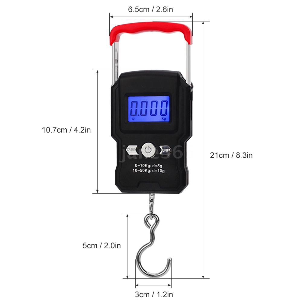 Fishing Scale Electronic Digital Scale 110LB 50KG Hanging Hook Scale