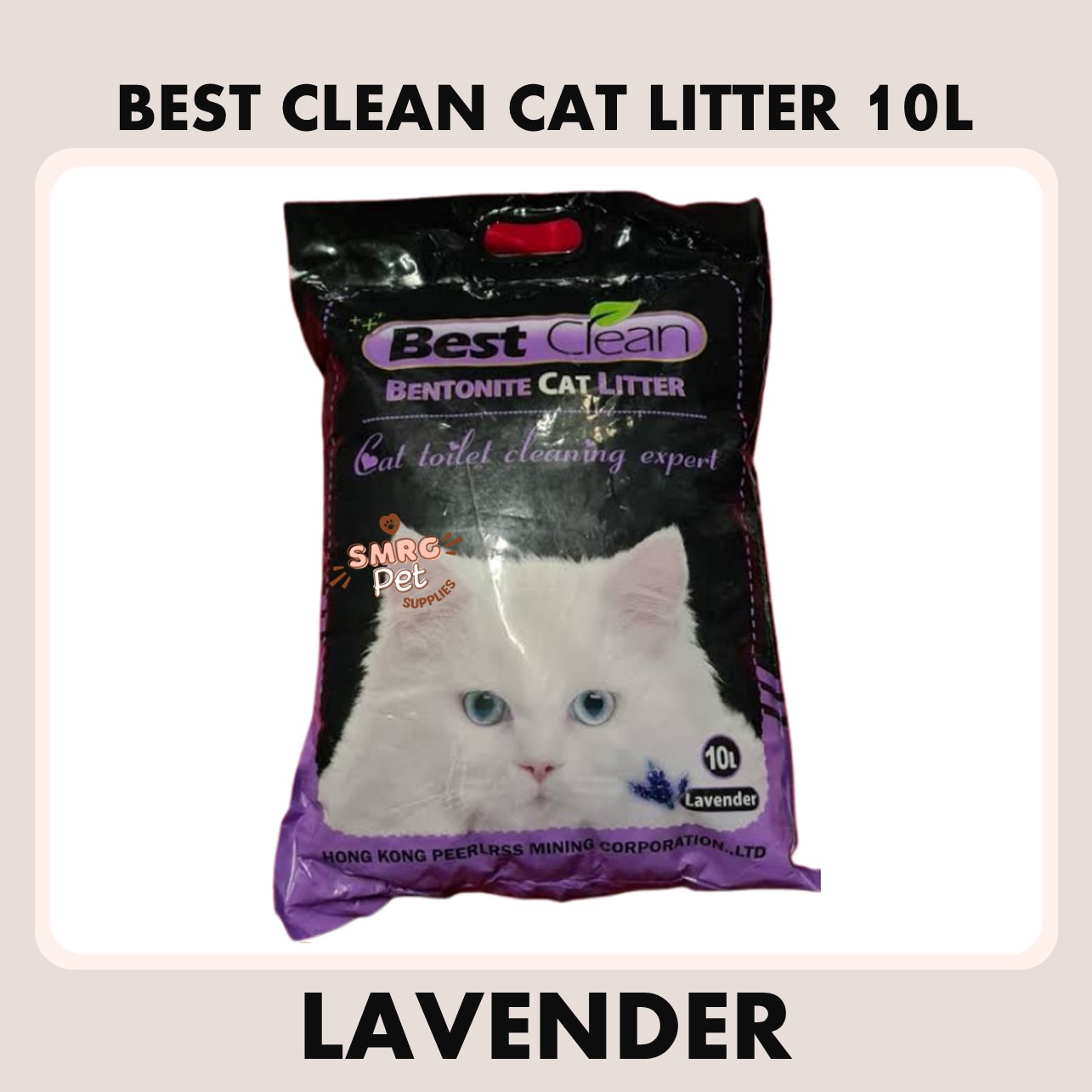 Best Clean Cat Litter Clumping Bentonite 10L Lavender, Lemon, Coffee