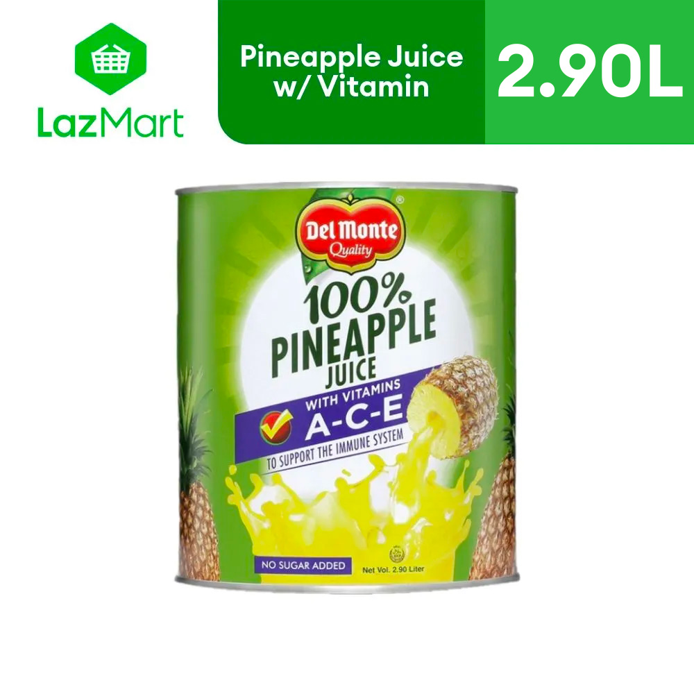 Del Monte 100% Pineapple Juice with Vitamin A-C-E Lazada