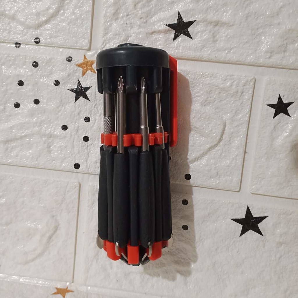 Screwdriver Torch 8 in 1 Screw Drivers with LED Torch Outdoor Light Up